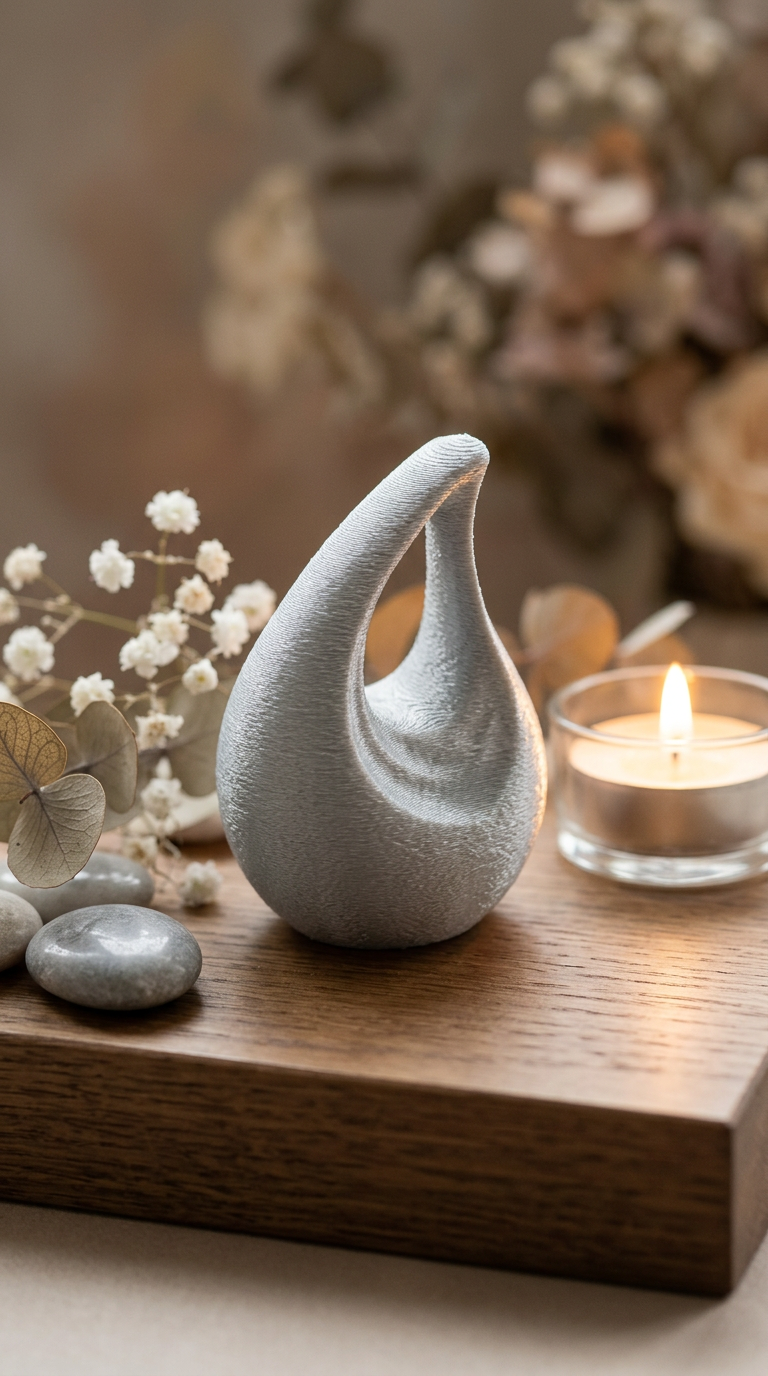 Mini Urne Tropfen | Für einen Teil der Asche | Erinnerungsstück für Zuhause