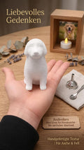 Mini Hundeurne | Skulptur für einen Teil der Asche | Erinnerungsstück für Zuhause