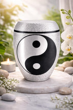 Yin-Yang Urne | Gedenkurne mit Bajonettverschluss | Erinnerungsstück für Zuhause