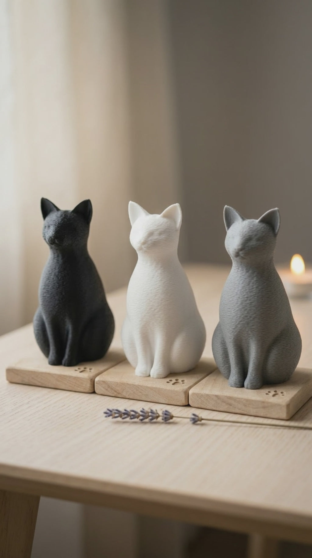 Mini Katzenurne | Skulptur für einen Teil der Asche | Erinnerungsstück für Zuhause