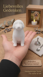Mini Hundeurne | Skulptur für einen Teil der Asche | Erinnerungsstück für Zuhause