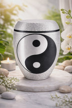 Yin-Yang Urne | Gedenkurne mit Bajonettverschluss | Erinnerungsstück für Zuhause