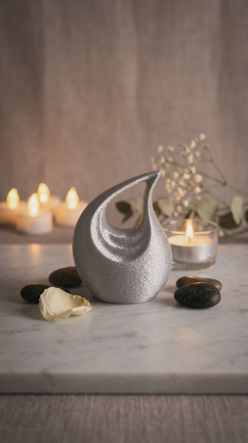 Mini Urne Tropfen | Für einen Teil der Asche | Erinnerungsstück für Zuhause