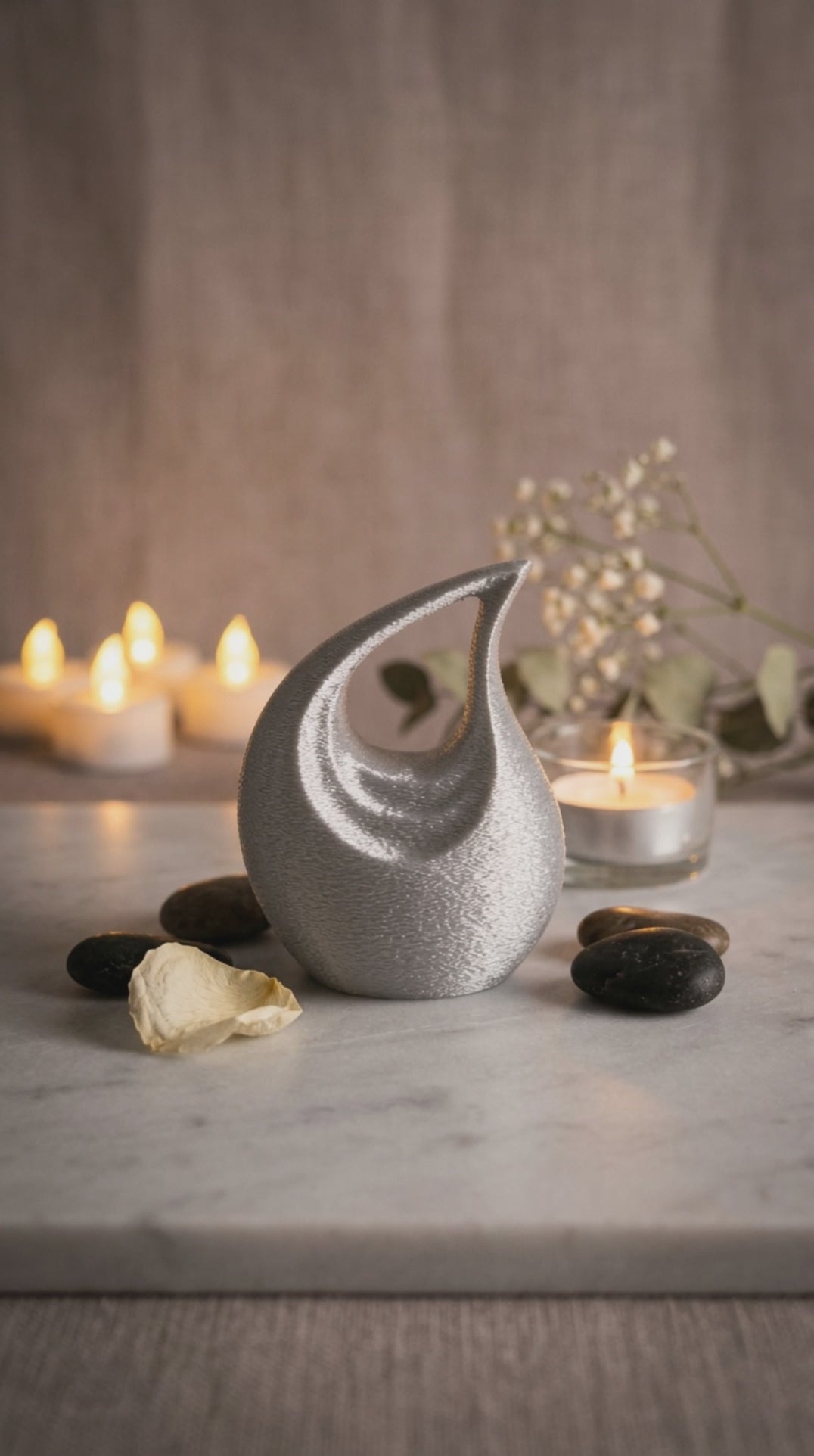 Mini Urne Tropfen | Für einen Teil der Asche | Erinnerungsstück für Zuhause